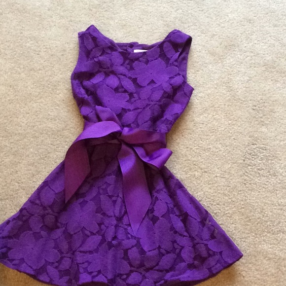 girls purple lace dress